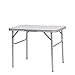 Lestarain Stół kempingowy, piknikowy, stół ogrodowy, stolik pomocniczy, składany, z aluminium i płyty MDF, biały