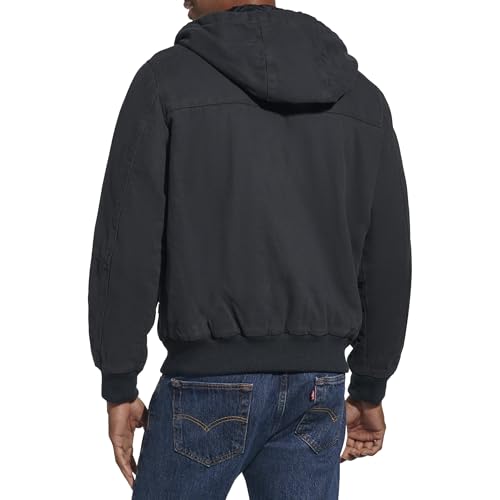 Image of Levi's Men's Workwear Cotton Canvas Hooded Bomber Jacket