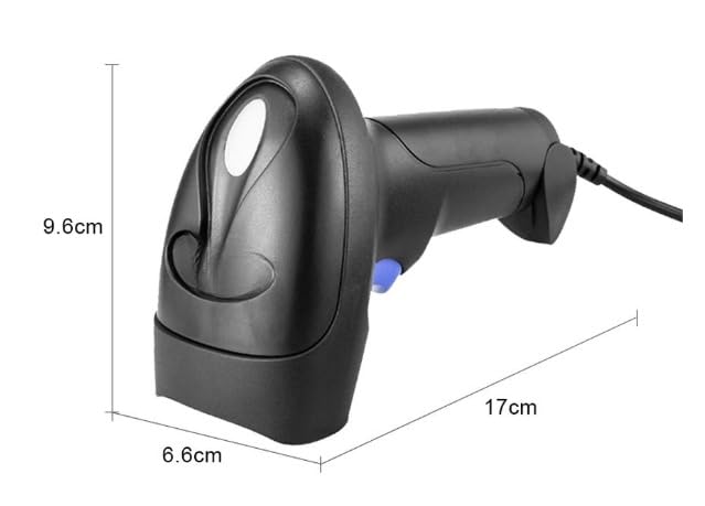 RAISA PRINTECH - 1D Wired High-Speed Handheld USB Scanner for Retail, Inventory and POS Systems I Reader for Mobile Payment Retail Store Supermarket (1D Wired) 2