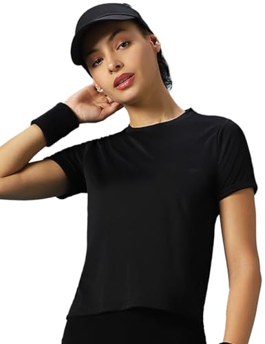 Crop Top Femme PUMP'D - T-shirt Court Classique à Manches Courtes