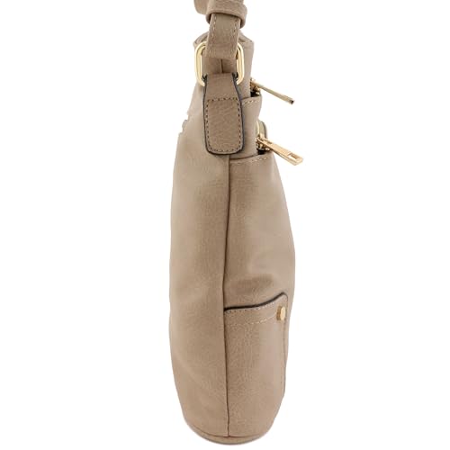 Image of ALYSSA Triple Zip Pocket Large Crossbody Bag