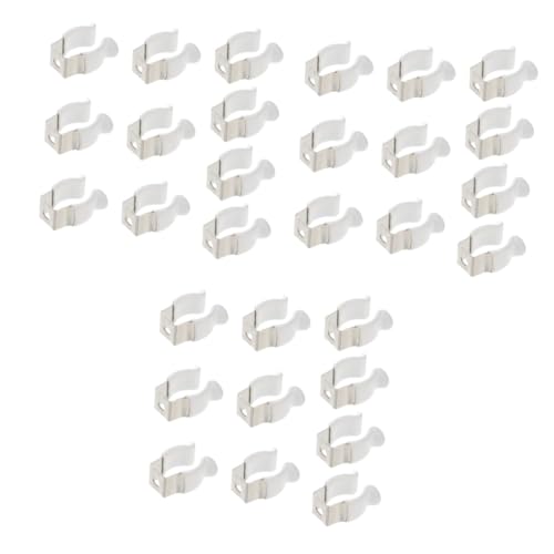 Happyyami 3sets 10pcs U Bracket Light Pipe Clamp for LED Tubes U Clips Holder for Secure Mounting for Workshops Warehouses Bathrooms and More 10pcs*3