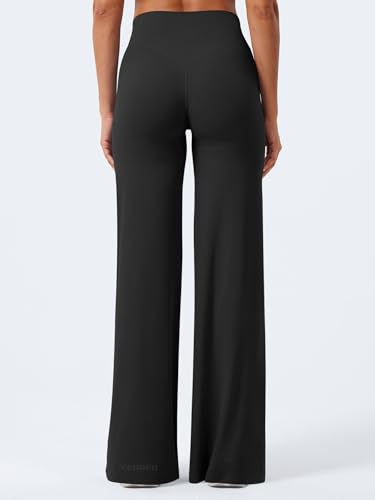 Image of YEOREO Ease Workout Leggings Womens Straight Leggings Eddiy Gym Yoga Pants | 29 inch /31.5 inch /33 inch /35 inch,No Front Seam,High Waist,Buttery,Booty Lifting,Wide Leg