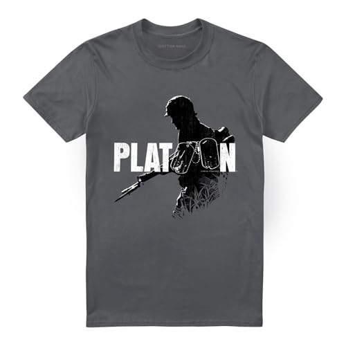 T-shirt Platoon Shadow of War unisexe en coton gris anthracite confortable - 3