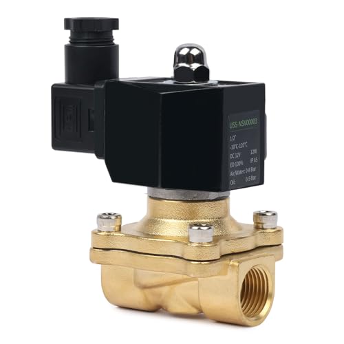 U.S. Solid JFNSV00003 1/2 Inch Brass Electric Solenoid Valve 12V Dc Normally Closed Viton Air Water Oil Fuel thumb #4