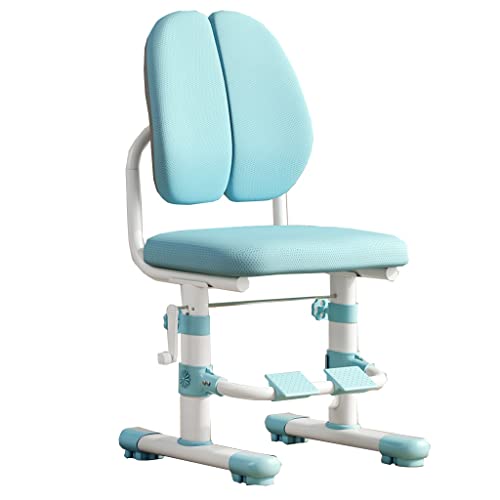 GIZNXBA Schreibtischstuhl Für Kinder Und Jugendliche Kinderschreibtischstuhl Büro Schreibtischstuhl Ergonomischer Armloser Kinderarbeitsstuhl Mit Verstellbarer Höhe (Color : /Blue) Cover