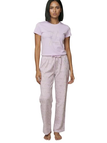 Image of Enamor Mid Rise Full Length Adjustable Drawstring Hangout Pant for Women - Relaxed Fit, Combed Cotton - E4A5