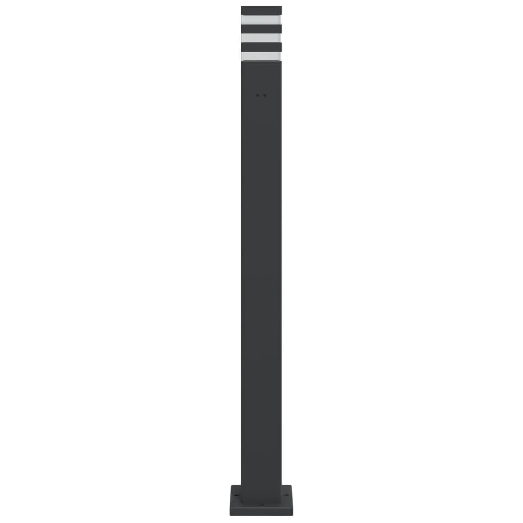Zewnętrzna lampa podłogowa z wtyczką, czarne aluminium 110 cm