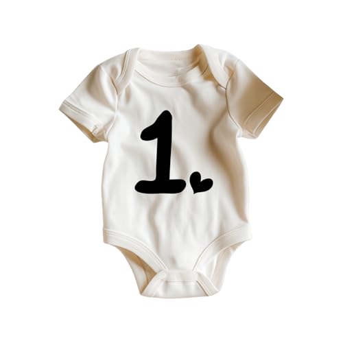 Personalized Handmade: 1st Birthday Bodysuit, 1 Heart Theme Baby Bodysuit for One Year Old, First Birthday Outfit for Baby Boy & Girl, 1 Year Old Gift, Newborn Outfit -  Cute Baby Bee