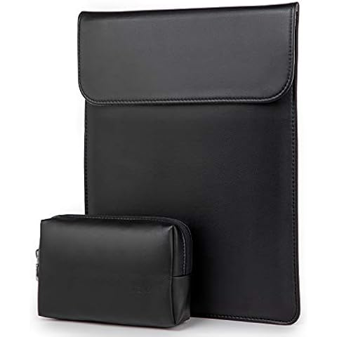 HYZUO 13 Inch Laptop Sleeve Case Compatible with MacBook Air 13 M1 M2/A2681 2018-2022, MacBook Pro 13 M1/iPad Pro 12.9 2018-2022, Surface Pro X/8/7, Dell XPS 13/ Samsung Galaxy Book S, Carbon Black Cover