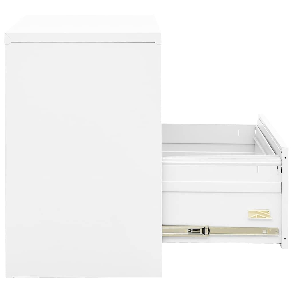 Hothingwell Raccoglitore bianco 90x46x72,5 cm Acciaio 2 Cassetti con