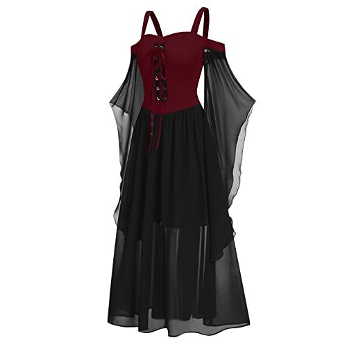 OIOLOYJM Witch Costume Women Sexy Plus Size Renaissance Vampire Gothic Halloween Costumes Woman 2025 Clothes Dresses
