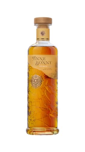 Anne Bonny Spiced Rum 70cl – Ron Premium Especiado Artesanal – Notas de Vainilla, Caramelo, Nuez Moscada y Canela – Ron Suave y Aromático Ideal para Cócteles, Mojitos y Combinados - 40% Vol