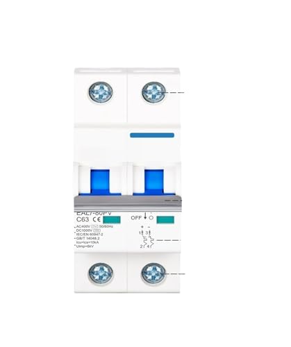 Disyuntor solar fotovoltaico 2P con interruptor magnetotérmico DC 1000V