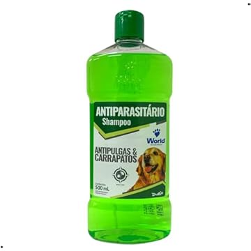 World Veterinária Shampoo Antipulgas E Carrapato Para Cães Verde 500 Ml