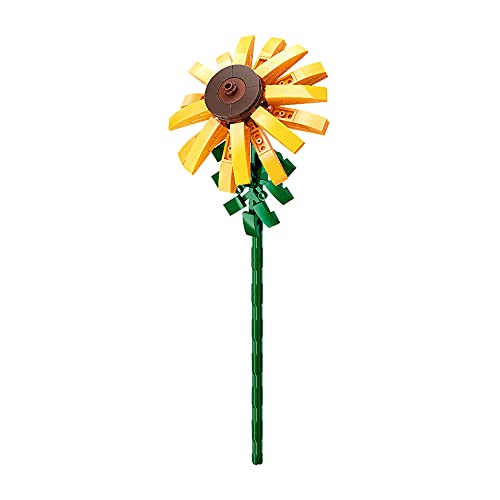 XUOO MOYU Block MY87026 Sonnenblume (gelb) Bouquet Baustein, Blumenserie Modellbausatz, Baustein Blumenspielzeug Set… – Bild 2