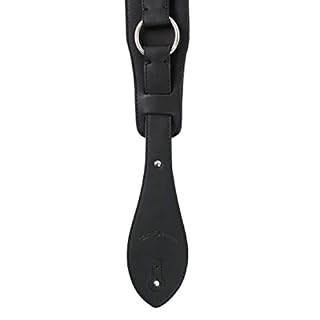 Walker And Williams G-815 Sangle de harnais rembourrée avec dos en cuir Noir ardoise - Les Beatles, Paul McCartney, John Lennon, RIngo Starr, George Harrison Walker And Williams G-815 Sangle de harnais rembourrée avec dos en cuir Noir ardoise – Image 7