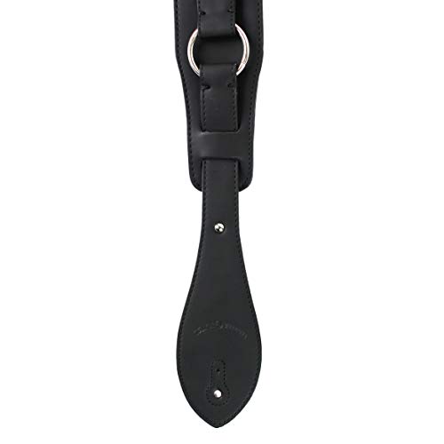 Walker And Williams G-815 Sangle de harnais rembourrée avec dos en cuir Noir ardoise - Les Beatles, Paul McCartney, John Lennon, RIngo Starr, George Harrison Walker And Williams G-815 Sangle de harnais rembourrée avec dos en cuir Noir ardoise – Image 8
