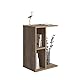 Ruumstore Side Table, Slot Side Table, Chipboard, Oak, One Size, Easy Assembly, 30D x 40W x 59H