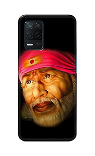 Image of PRINTFIDAA Sai Baba Lord Shiridi Great God Hinduism Religious Hard Back Cover for Realme 8 5G / Realme Narzo 30 5G / Realme 8S 5G / Realme V13 5G Back Cover -(P6) KAT1002