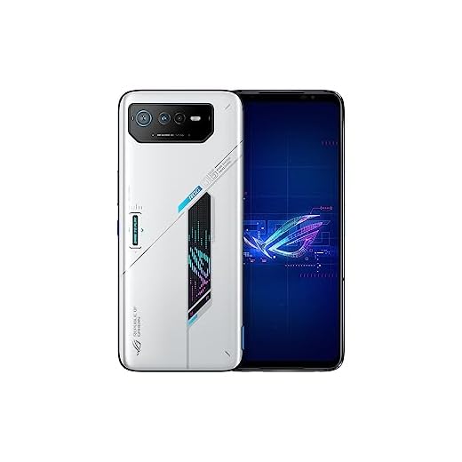 Asus ROG Phone 6 5G Smartphone (16+512GB, 6,78" FullHD+ 165Hz AMOLED Display, Snapdragon™ 8+ Gen1, Triple Kamera 50MP, 6000mAh Akku), Storm White
