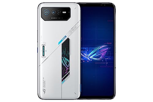 ASUS ROG Phone 6 5G Smartphone (16 + 512 GB, Pantalla AMOLED FullHD de 6.78 Pulgadas + 165Hz, Snapdragon™ 8+ Gen1, Triple cámara de 50 MP, batería de 6000 mAh), Color Blanco tormenta