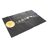 VINTORKY Educational Solar System Poster with Vivid Planets and Sun Illustration Outer Space Wall Art Decor for Classroom and Study Room Easy to Install Canvas Painting