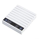 Mini-Kaffeewaage mit Timer, 9,5 x 8,5 cm, wiederaufladbare Espressowaage, tragbare Küchenwaage, HD-LED-Display (weiß)