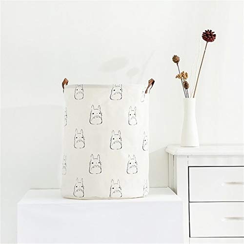 N\A Cesto para la Colada, Ropa de lavandería Cesta Plegable de Lona Cesta de lavadero de Ropa Plegable Libro de Juguete Cubos Cuba de Almacenamiento Cesto Grande (Color : Totoro (1pc))