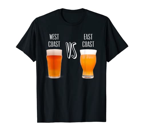 West Coast VS East Coast Craft ビール IPAデザイン Tシャツ
