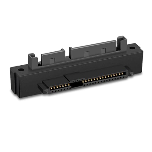 Lafeier 1 adaptador SFF-8482 SAS hembra a SATA macho de 15 pines con ángulo de 90 grados para cable de placa base