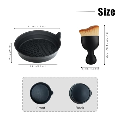 Portavasos de silicona para auto, paquete 4+2 pinceles miniatura 2