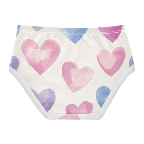 Toddlers Underwear Floral 2t Cotton Cute Panties Girl Colorful Briefs Undies Kids Pastel Pink Valentine Hearts2