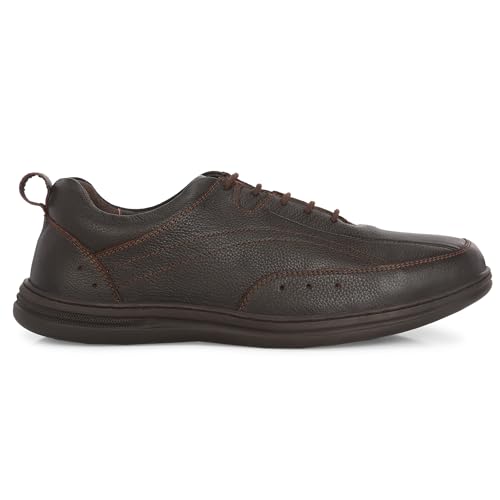 Image of Blue Leather by Centrino Genuine Leather Men's Formal Shoes | Cushioned Insole | Stylish Lace-Up | Durable & Leather Crafted | Uniform Dress Shoes | Perfect for Office Wear & Formal Dress (3986)