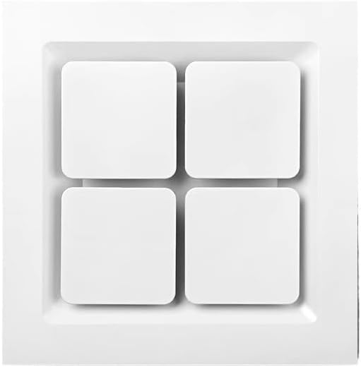 Attic Copper Motor Silent Kitchen Ultra-thin Ventilation Fan 320m ³/h High Air Volume Exhaust,30 * 30cm Ideal for Home