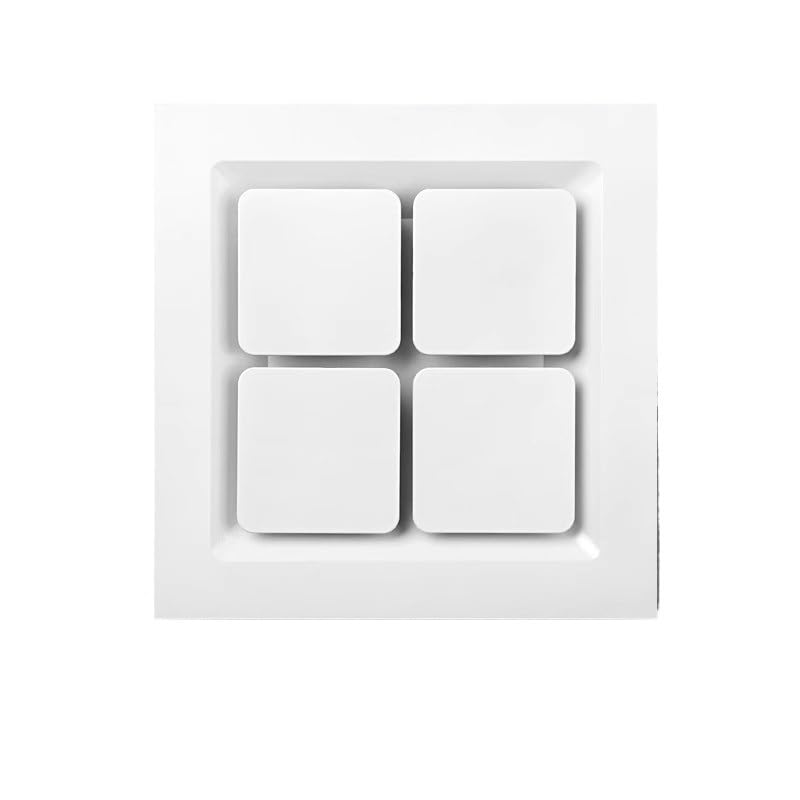 Multiusos Ventilador de cocina ultrafino y silencioso con motor de cobre, 320 m³/h, alto volumen de aire, 30 x 30 cm para tienda