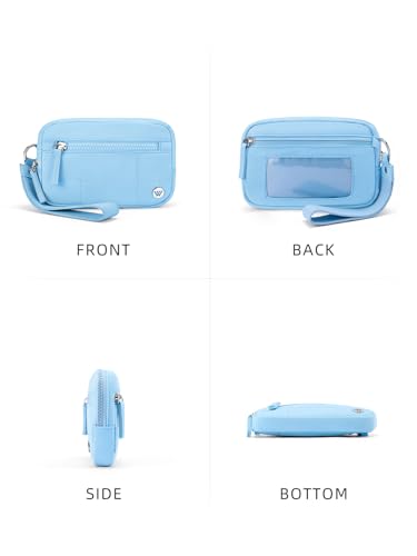 Image of WESTBRONCO Wristlet Wallets for Women - RFID Blocking Quilted Nylon Phone Wallet, Card Holder Purse for Travel & Everyday Use