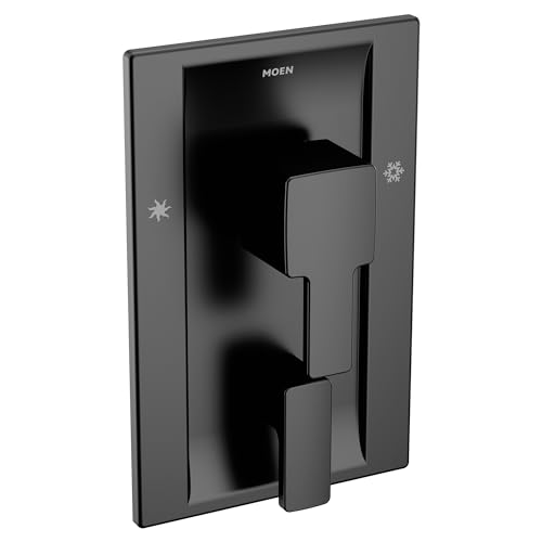 Moen 90 Degree Posi-Temp Negro Mate con Válvula de 3 Funciones Integrada, Kit de Recubrimiento, Válvula Requerida, Modelo TS2710BL miniatura 1