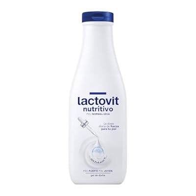 Lactovit - Gel de Ducha Nutritivo e Hidratante  Piel Fuerte y Joven  Textura Cremosa y Ligera  Formulado con Protein Calcium  Uso Diario  Para Pieles Normales y Secas - 550 ml