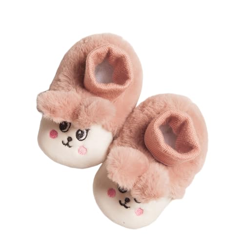 Newborn Baby Fuzzy Sock Shoes Boys Girls First Walking Non-Slip Shoes Cute Animal Fall Winter Warm Soft Sneakers