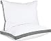 Utopia Bedding Gusseted Quilted Pillow (2-Pack) Premium Quality Bed Pillows - Side Back Sleepers - Grey Gusset - King - 18 x 36 Inches