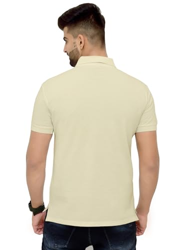 Image of 3BROS Men's Cotton Blend Half Sleeve Regular fit Comfortable Polo Neck T-Shirt (Pack of 1)