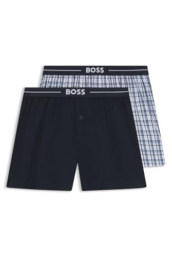 BOSS Herren NOS Boxer, 2er Pack, Sortiert, Open Blue, XXL