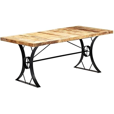 vidaXL Mangoholz Massiv Esstisch Esszimmertisch Küchentisch Holztisch Massivholztisch Speisentisch Tisch Esszimmer Küche 180x90x76cm Cover