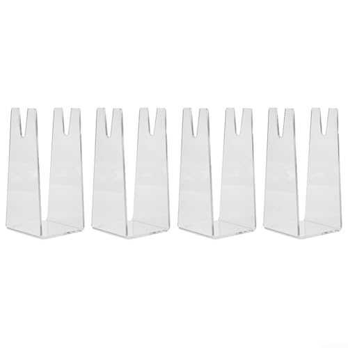 Soportes de exhibición de paleta de acrílico, 4 soportes transparentes para raquetas de tenis de mesa en tiendas deportivas (4 piezas)