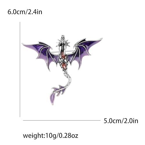 Image of Dragon Brooch for Men Suit Lapel Enamel Pins for Suits Fashion Accessories Shirt Clip