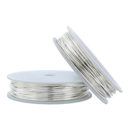 I Jewels Metallic String Wire Resistant Strong Line for Jewellery Making (0.3mm Pack Of 2) (Silver)-image-2