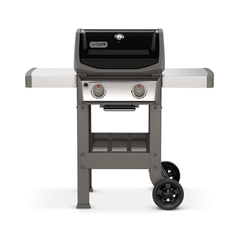 Weber Barbecue à gaz Spirit II E-210/2 brûleurs, grilles Gourmet BBQ System, système de cuisson puissant GS4, surface de cuisson de 51 x 46 cm, tablettes...