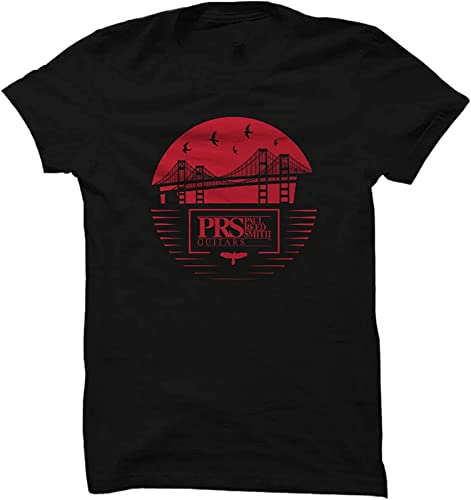  mohai Men\'s PRS Paul Reed Smith bay Bridge Tee T-Shirt Black M