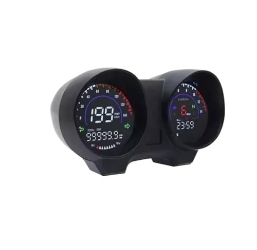 オートバイのスピードメーターゲージ 1個のオートバイスピードメーター計器パネルデジタルLEDタコメーターCG150ファン150タイタン150 2010-22ゲージに適合